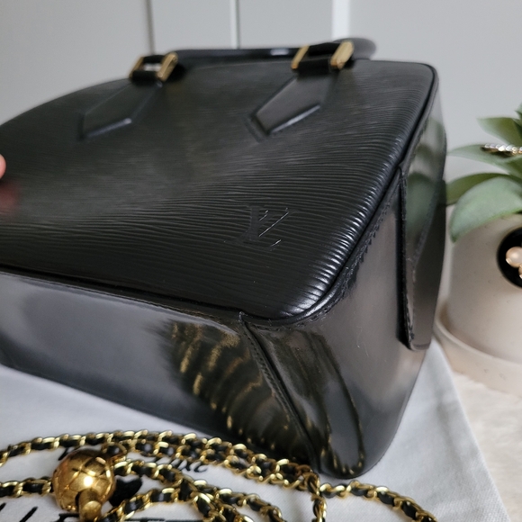 💕Louis Vuitton Black Epi Noir Sablon Handbag - Picture 13 of 16